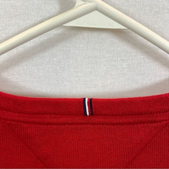 Brand New Without Tags Mens Tommy Hilfiger Red V Neck Cotton Sweater Size Medium - Picture 9 of 10